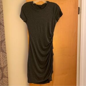 Banana Republic Viscose Charcoal Ruched T-Shirt Dress. Size S.